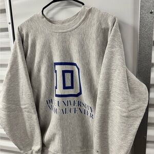 Vintage Reverse Weave Duke University Medical Center Grey Sweatshirt Mens L/XL